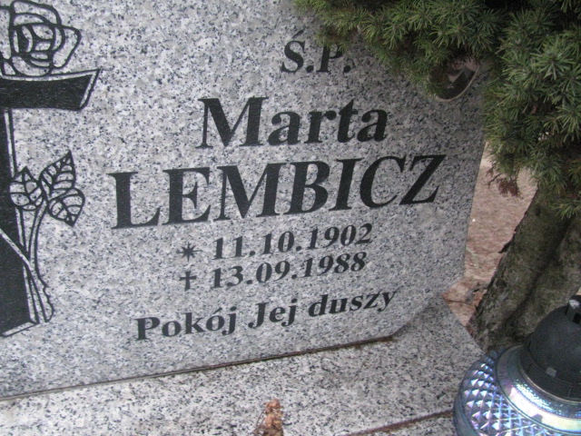 Marta Lembicz 1902 Brody - Grobonet - Wyszukiwarka osób pochowanych